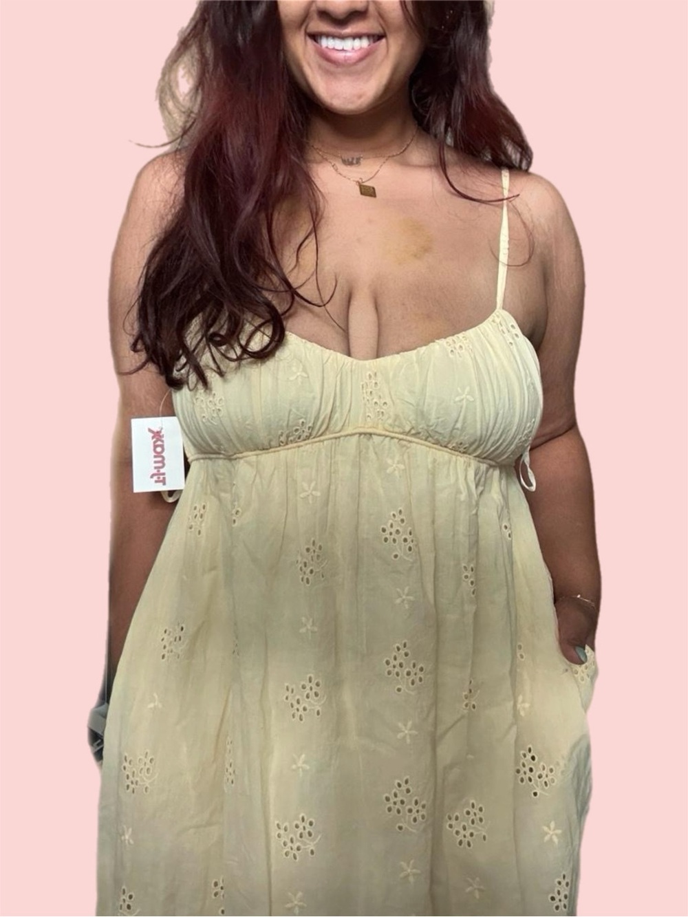 sim & sam empire waist sundress - butter yellow